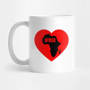 Africa Love, Heart, Continent Mug